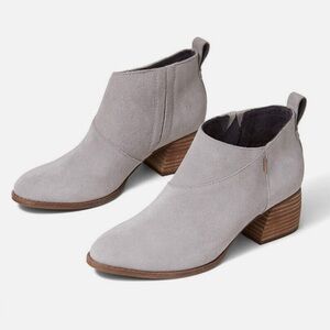 Toms Leilani Suede Ankle Boots in Drizzle Grey